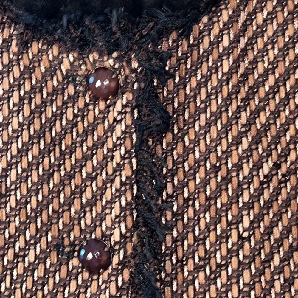 DD Collection brown copper black skirt blazer‎ suit Sz 12